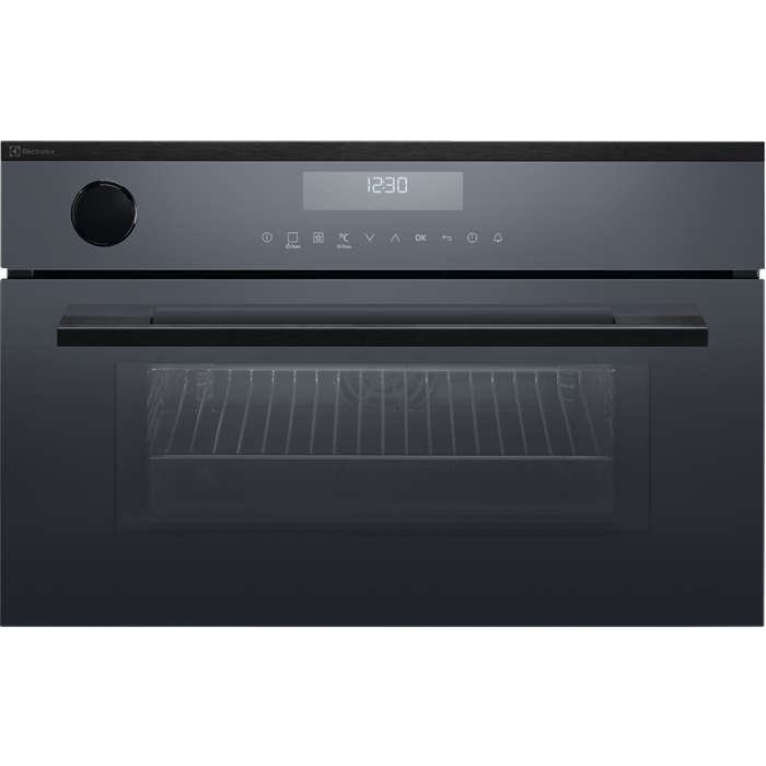 Electrolux Compact EURO Steam Multifunktions-Ofen Schwarz Spiegel, 230V, EB3GL70KSP