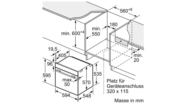 Siemens Einbau-Herd iQ500, 400V, 60 x 60 cm, Edelstahl, HE517ABS0C 