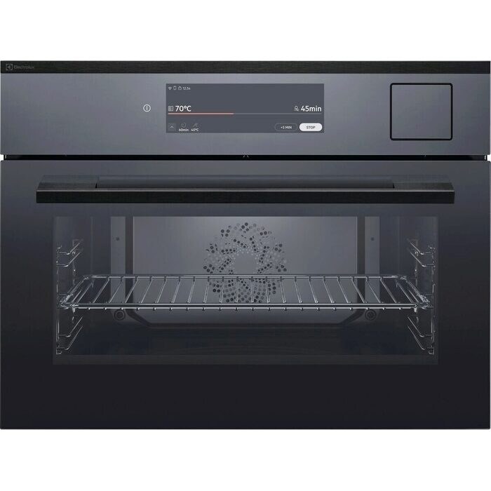 Electrolux Profisteamer, Compact EURO Steam Multifunktions-Ofen, Schwarz Spiegel, EB4SL70KSP 