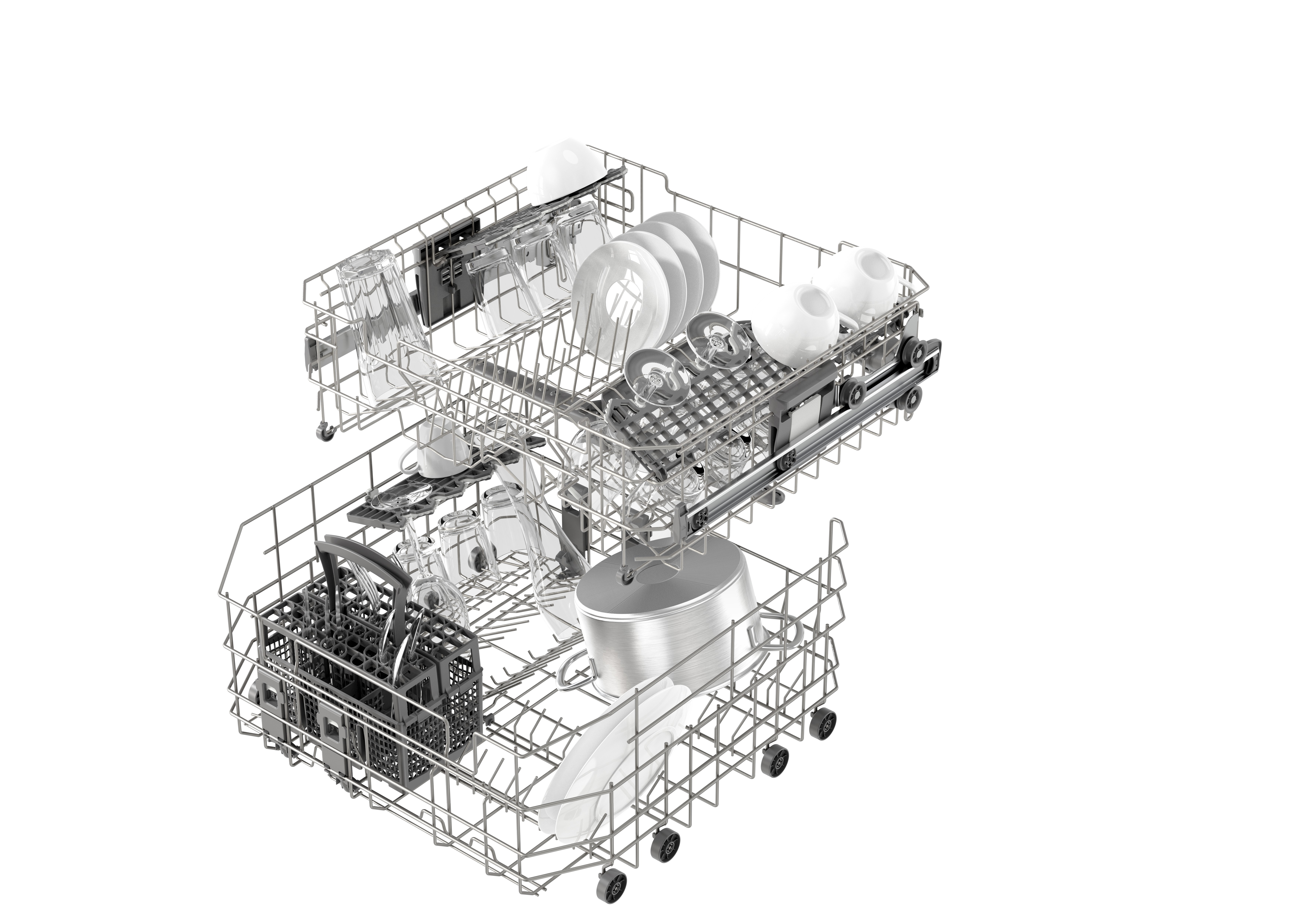 V-ZUG AdoraSpülen V2000 IC, Standard, 55 cm, integriert, Nero, 4118000002