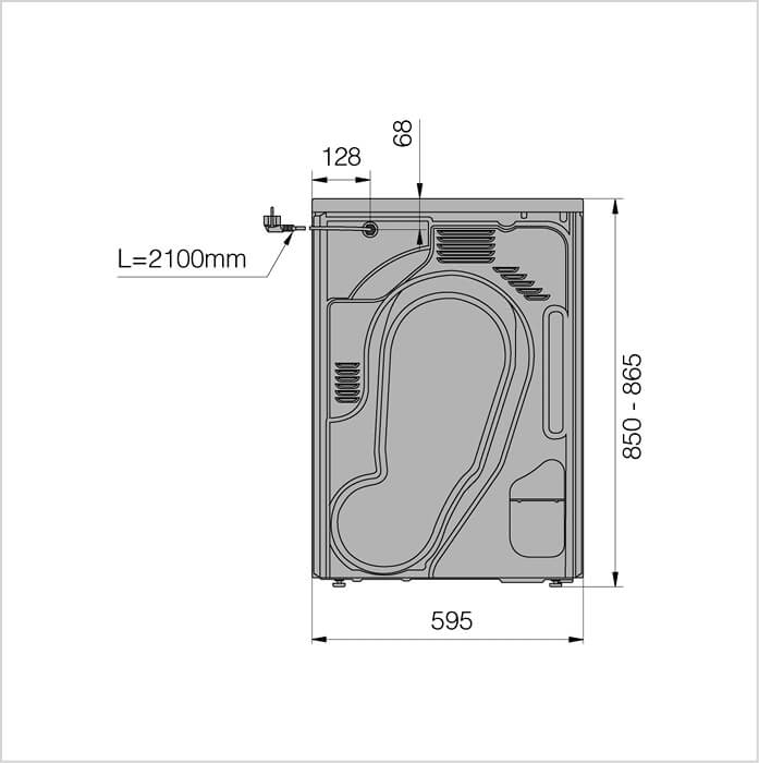 ASKO Wärmepumpen Wäschetrockner Gewerbe, 7 kg, grau, TDC1772CB T