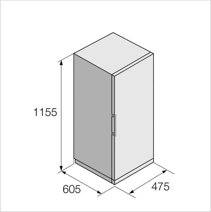 FORS Gefrierschrank freistehend, No Frost, 115.5 cm, Weiss, FFF481164 NE