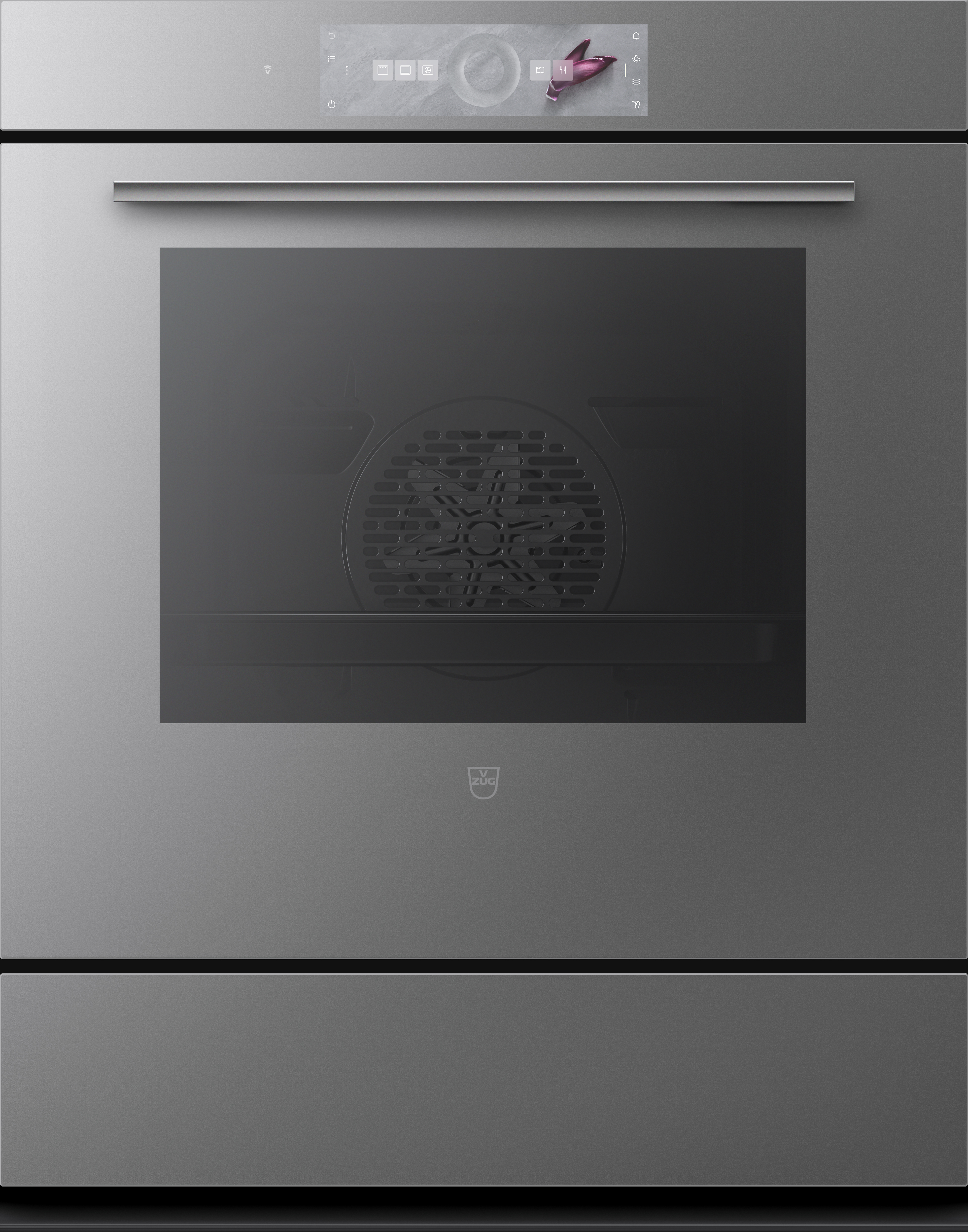 V-ZUG Backofen Combair V4000 76P, Untereinbau, Geräteschublade beheizbar, Pyrolyse, Platinum, 2106600000