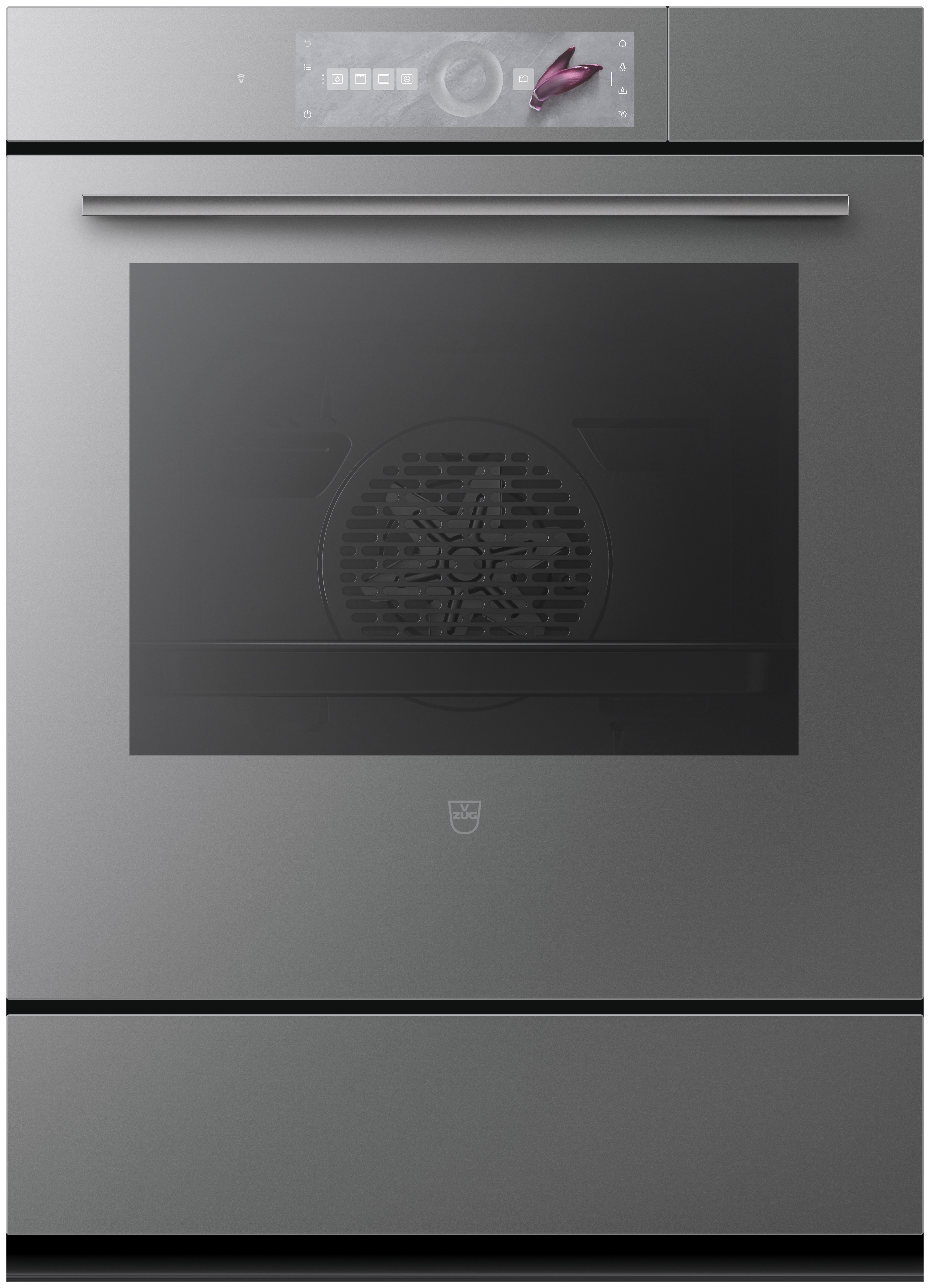 V-ZUG CombairSteamer V2000 76C, Geräteschublade, Spiegelglas Platinum, 2303900000