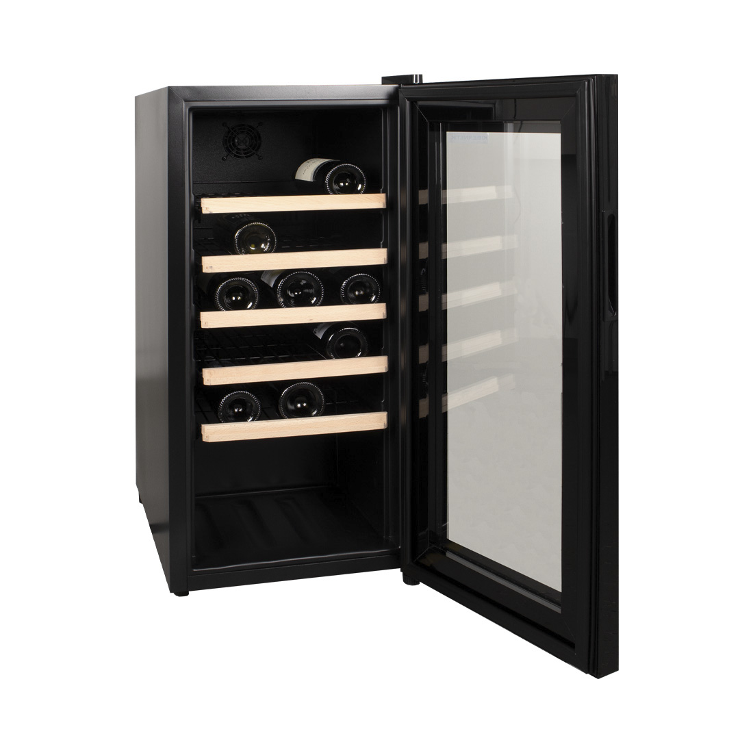 Kibernetik Weinkühlschrank, 86.5 cm, 1 Zone, schwarz, 88L