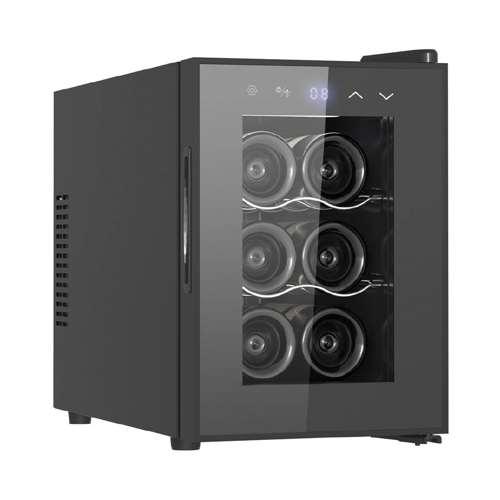 Kibernetik Weinschrank thermoelektrisch, 6 Flaschen, 40 cm, schwarz, WK18