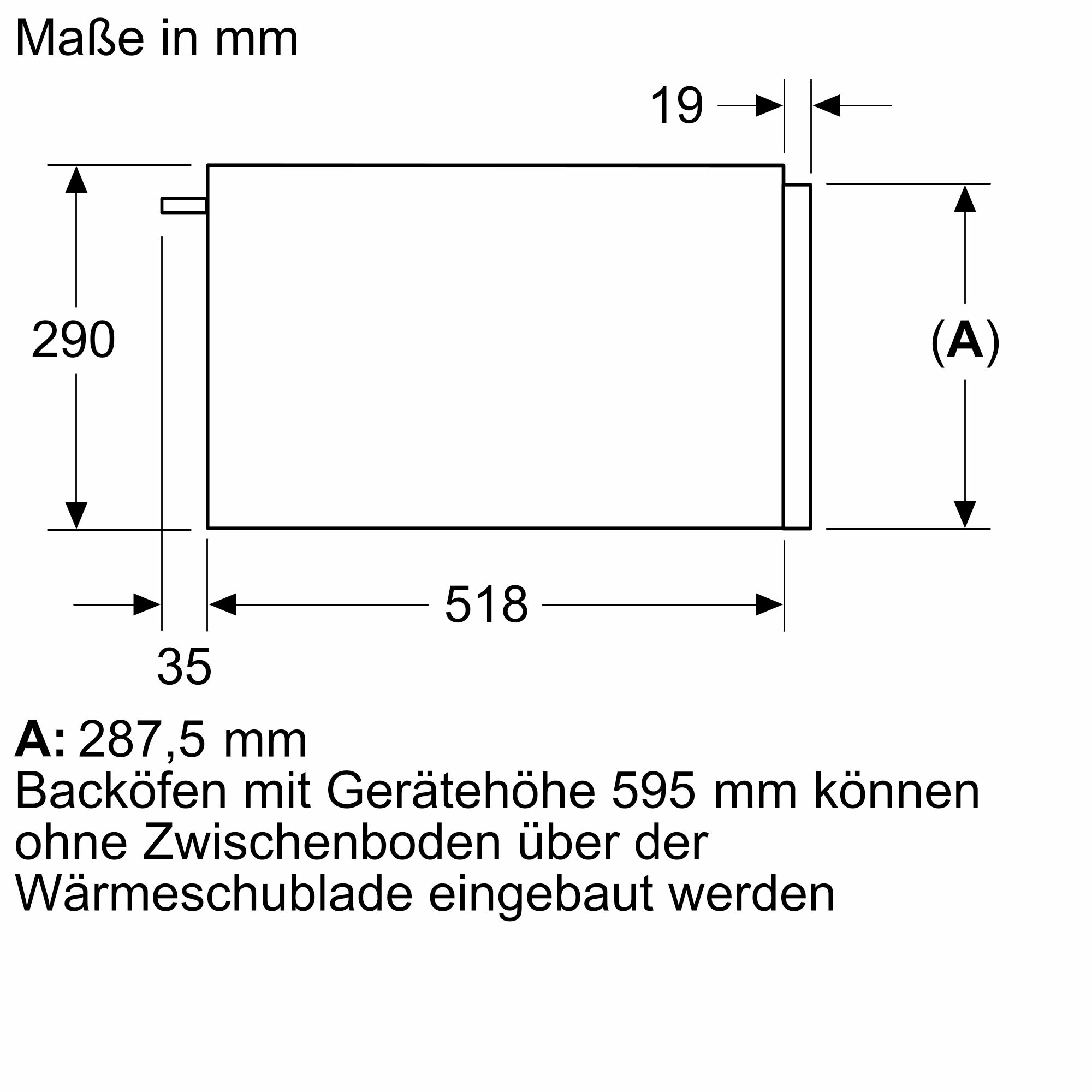 Siemens Einbau Wärmeschublade iQ700, 60 x 29 cm, Schwarz, BI710D1B1 