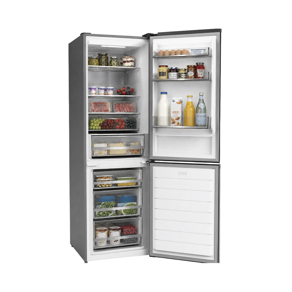 Kibernetik Kühl-/Gefrierschrank, 185 cm, C, Chromstahl/Silber, KO337NF