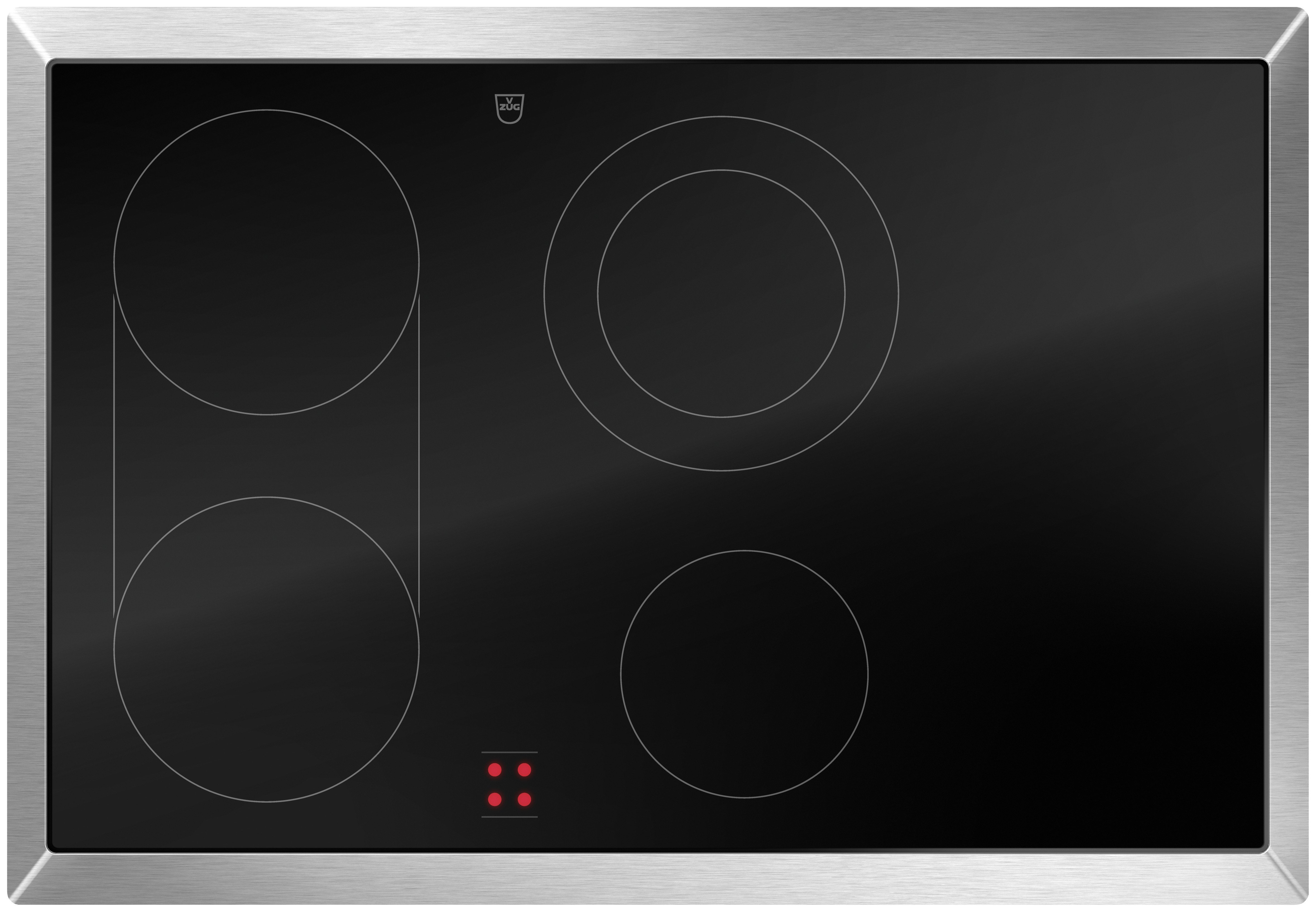 V-ZUG Kochfeld CookTop V600 E804B, 80 cm, externe Bedienung, Übermassrahmen, 3116200001