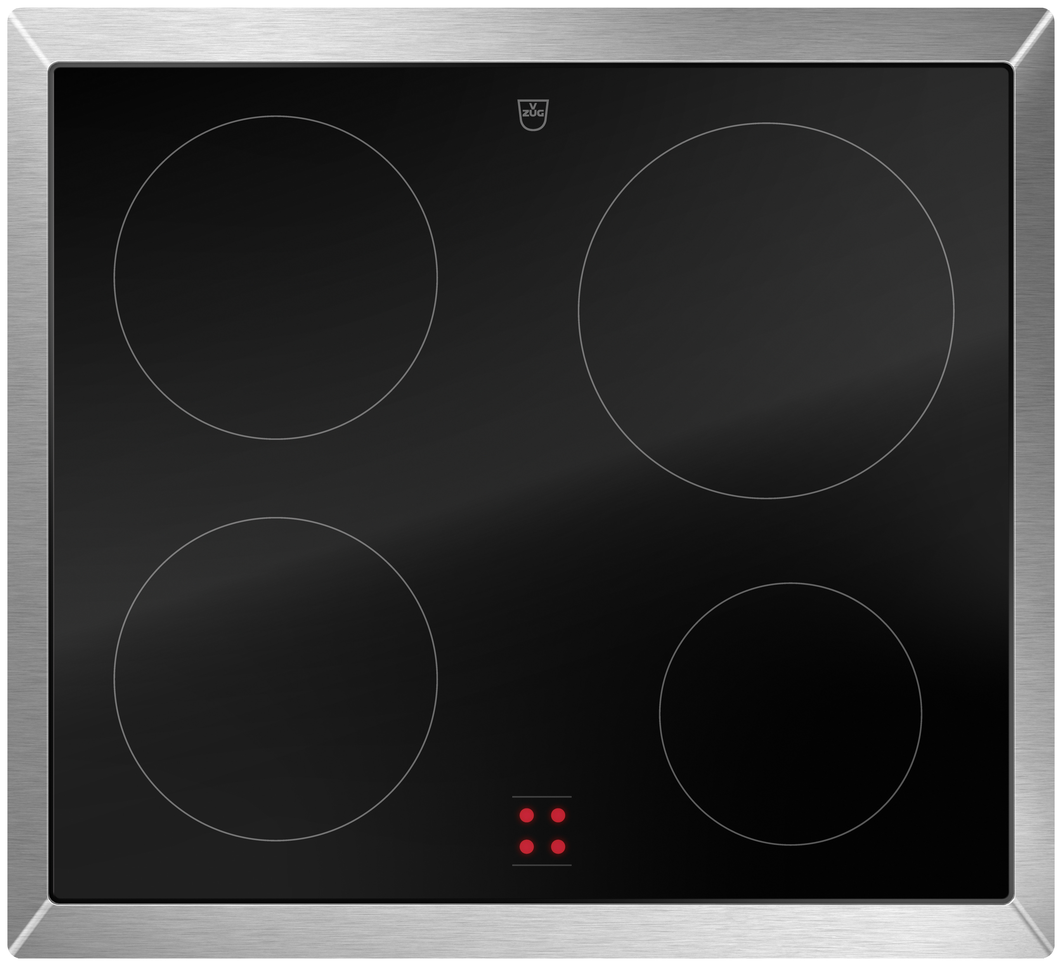 V-ZUG Kochfeld CookTop V400 E604, 60 cm, externe Bedienung, Übermassrahmen, 3116500001