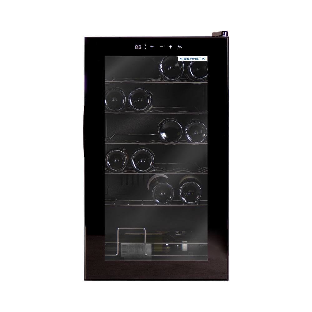Kibernetik Weinkühlschrank, 75 cm, G, schwarz, BWS24