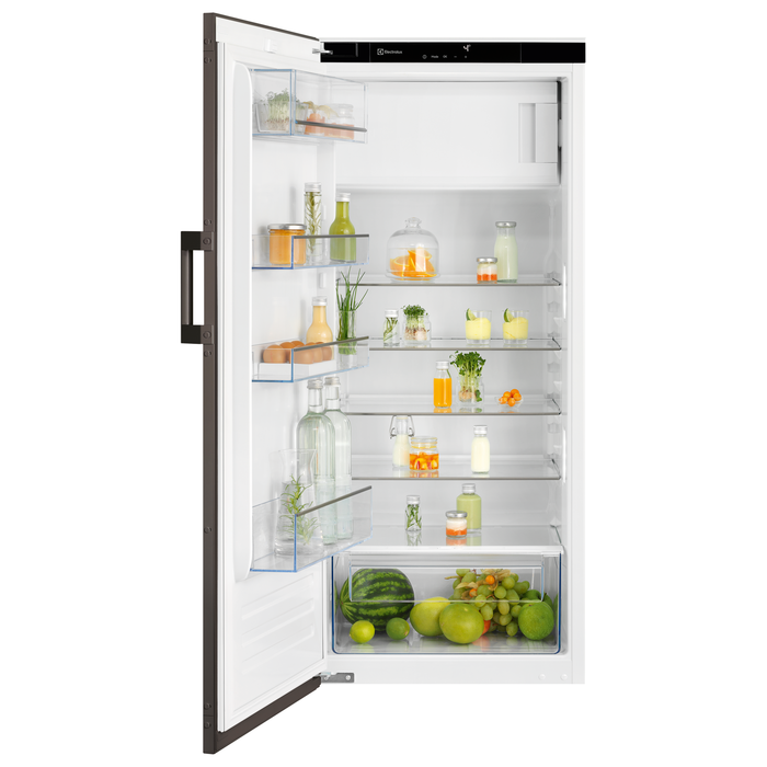 Electrolux Einbau-Kühlschrank mit Gefrierfach, 126.9 cm, Braun, Türanschlag links, EK242SLBR
