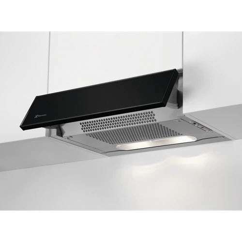 Electrolux Klapp-Einbauhaube Abluft/Umluft, D, 60 cm, Schwarz, DXK6012SW