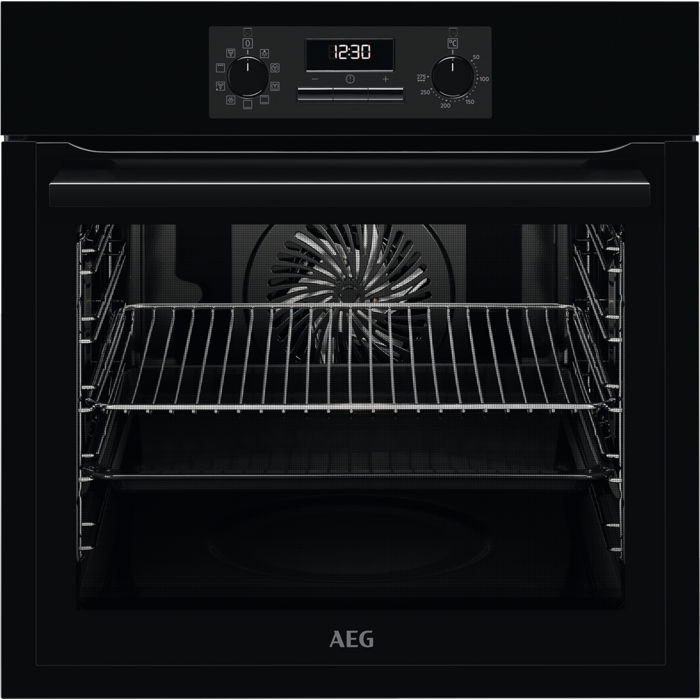 AEG Einbau-Backofen 60 x 60 cm, BakingPlus, Schwarz, BOBZB
