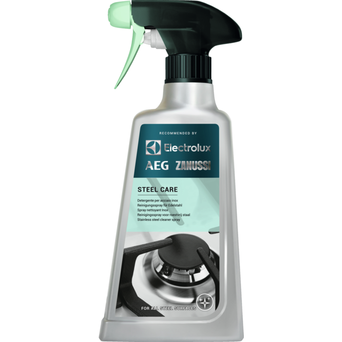 AEG Edelstahl-Reinigungsspray, 500 ml, für Oberflächenpflege, Kühl- und Gefrierschrank, M3SCS200