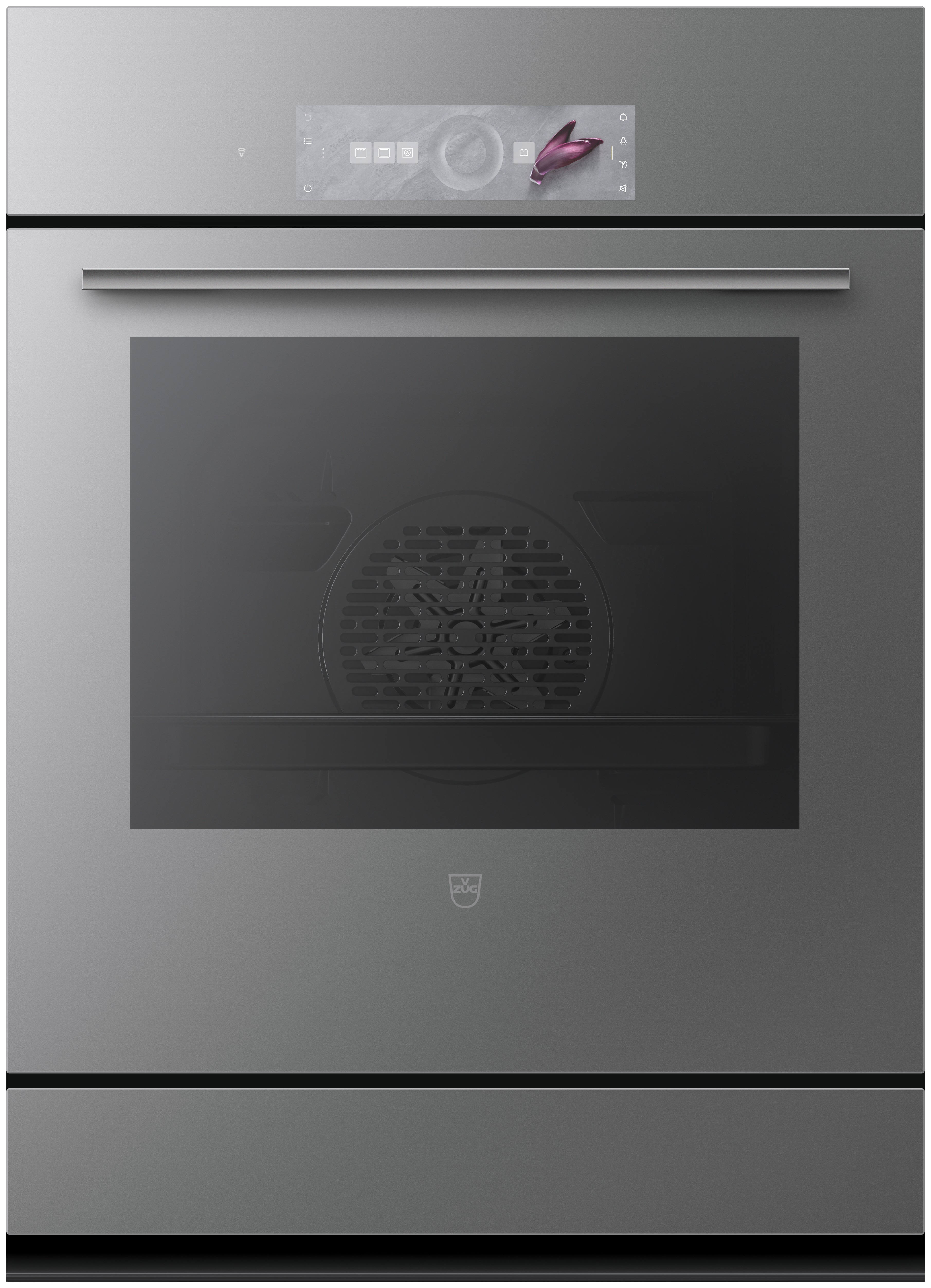 V-ZUG Backofen Combair V2000 7UC, 55 cm, Geräteschublade, Untereinbau, TopClean, Spiegelglas Platinum, 2107700007