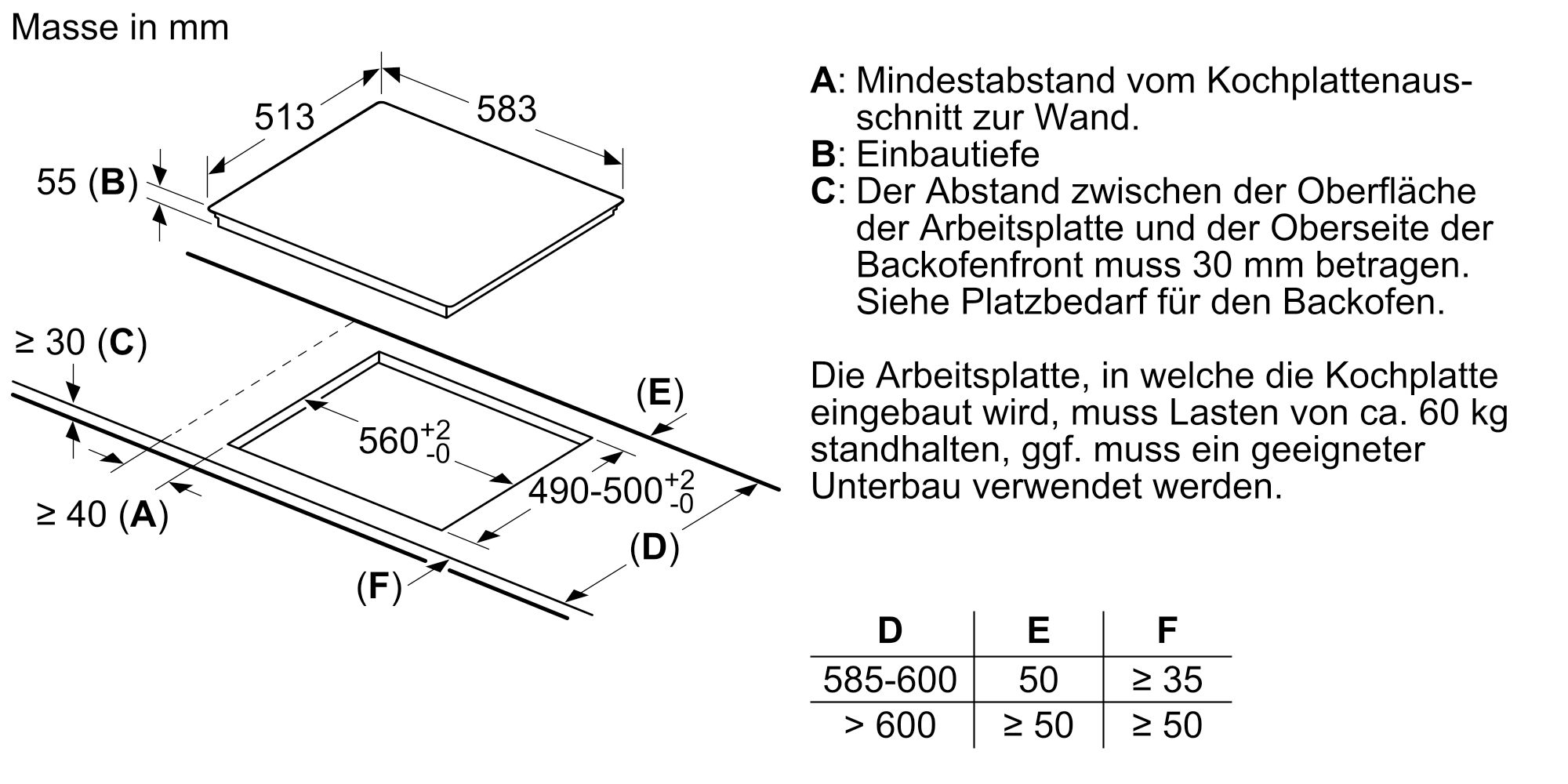 Siemens Induktionskochfeld iQ300, 60 cm, Herd gesteuert, 230V, Schwarz, Flachrahmen aufliegend, EI645CFB6E 