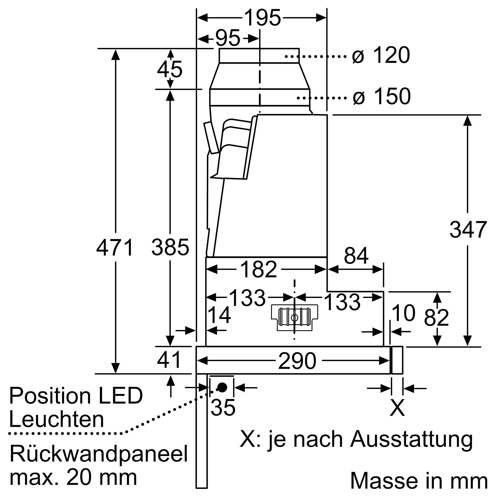 Siemens Flachschirmhaube iQ300, 60 cm, Silbermetallic, LI67RA531C