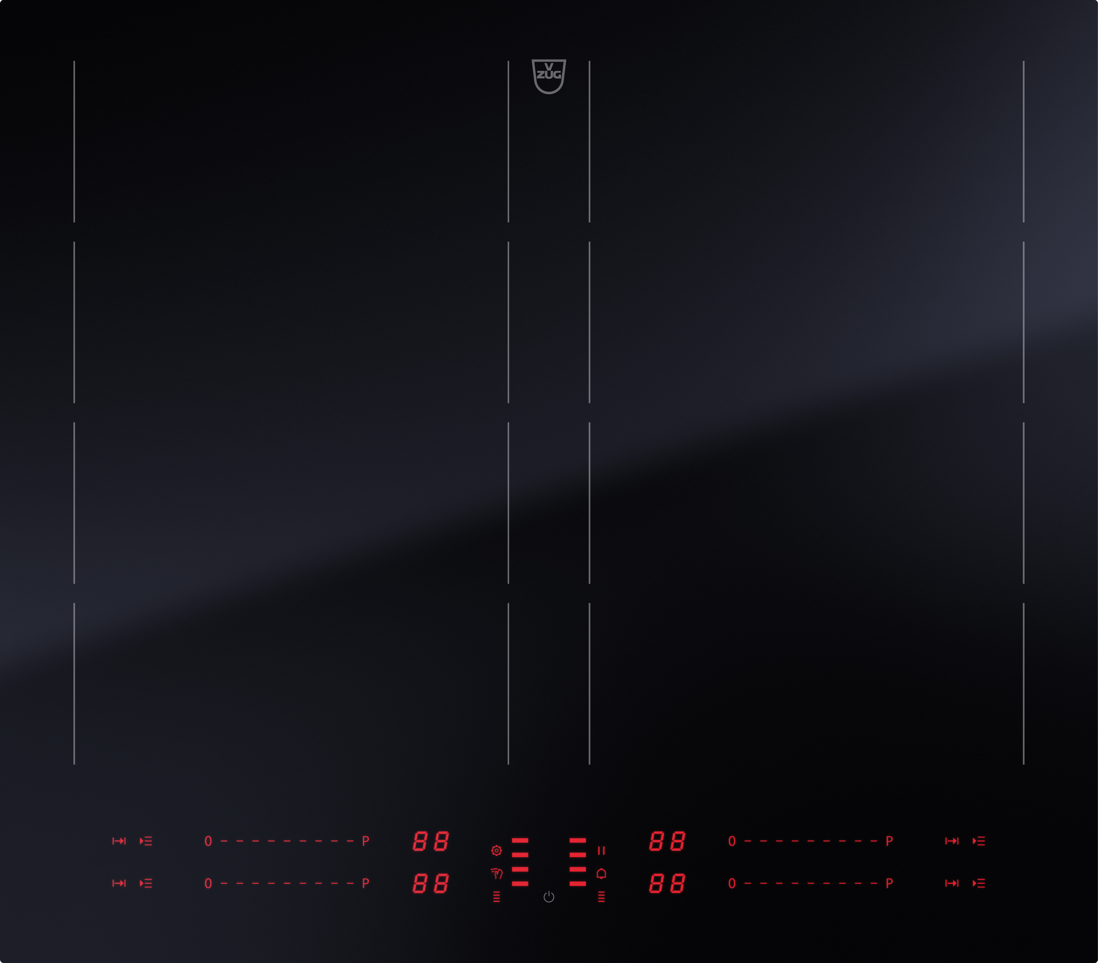 V-ZUG Induktions-Kochfelder CookTop V4000 I604, 60 cm, OptiGlass, DualDesign, 3115700000