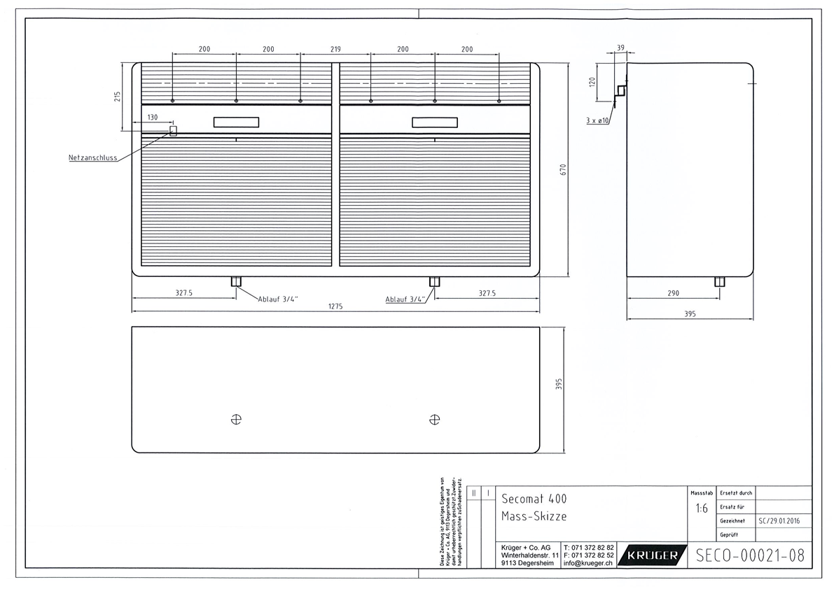 Krüger Wäschetrockner mit Zusatzheizung, für MFH & Industrie, Secomat 400 H, 380.04 