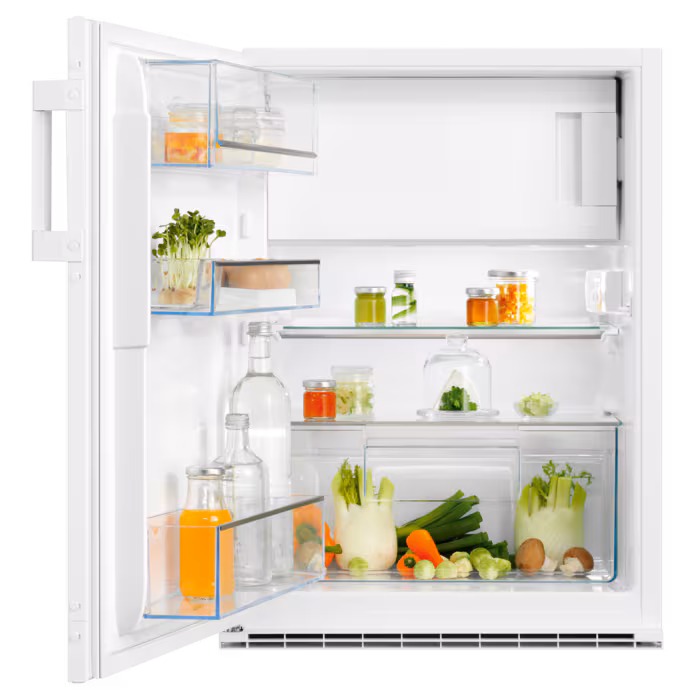 Electrolux Einbau-Kühlschrank mit Gefrierfach, 75.8 cm, Weiss, Türanschlag links, EK136SLWE