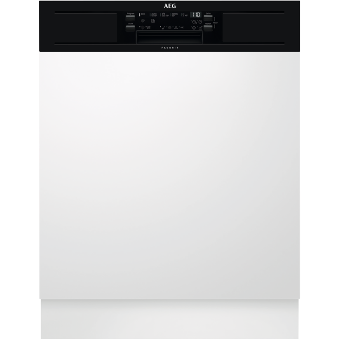 AEG Geschirrspüler EURO-Norm 60 cm, integriert, 13, Schwarz, GS60AIB