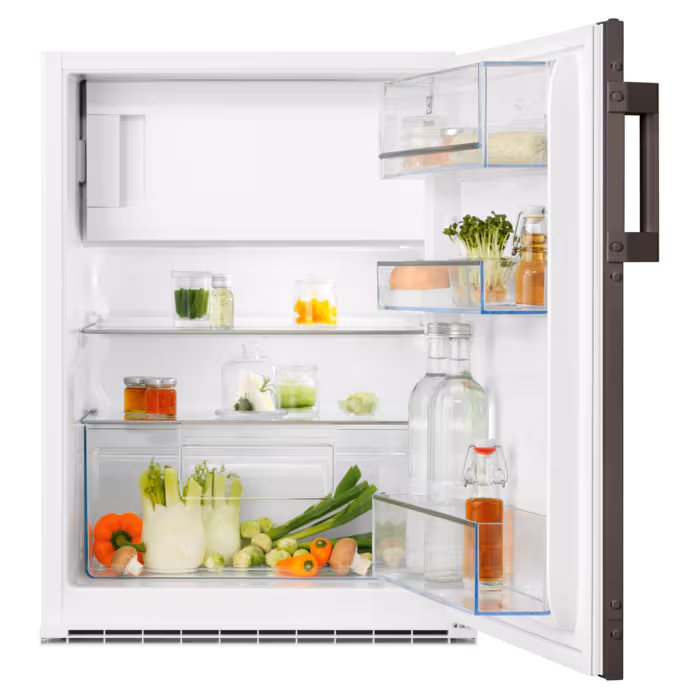 Electrolux Einbau-Kühlschrank mit Gefrierfach, 75.8 cm, Braun, Türanschlag rechts, EK136SRBR