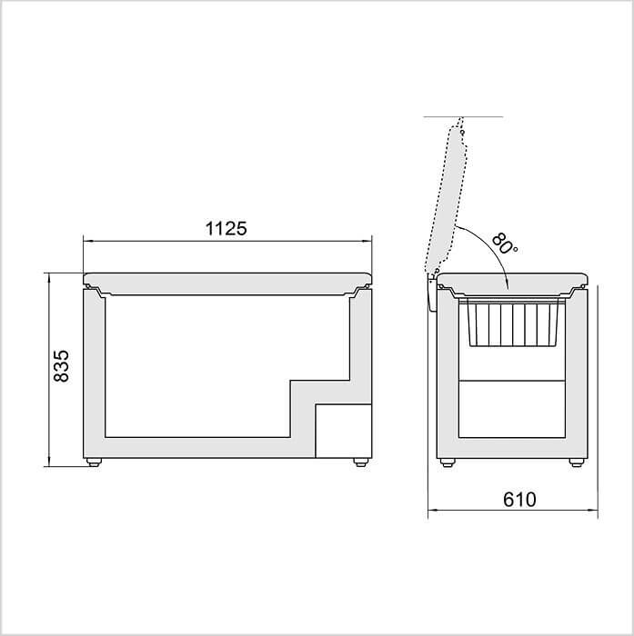 FORS  Gefriertruhe freistehend, C, 299 l, Weiss, FFT 112854 SD