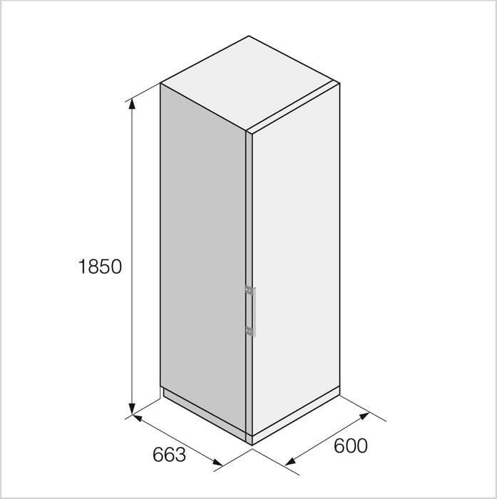 ASKO Kühl​schrank freistehend PREMIUM, 185 cm, Weiss, R23841 W