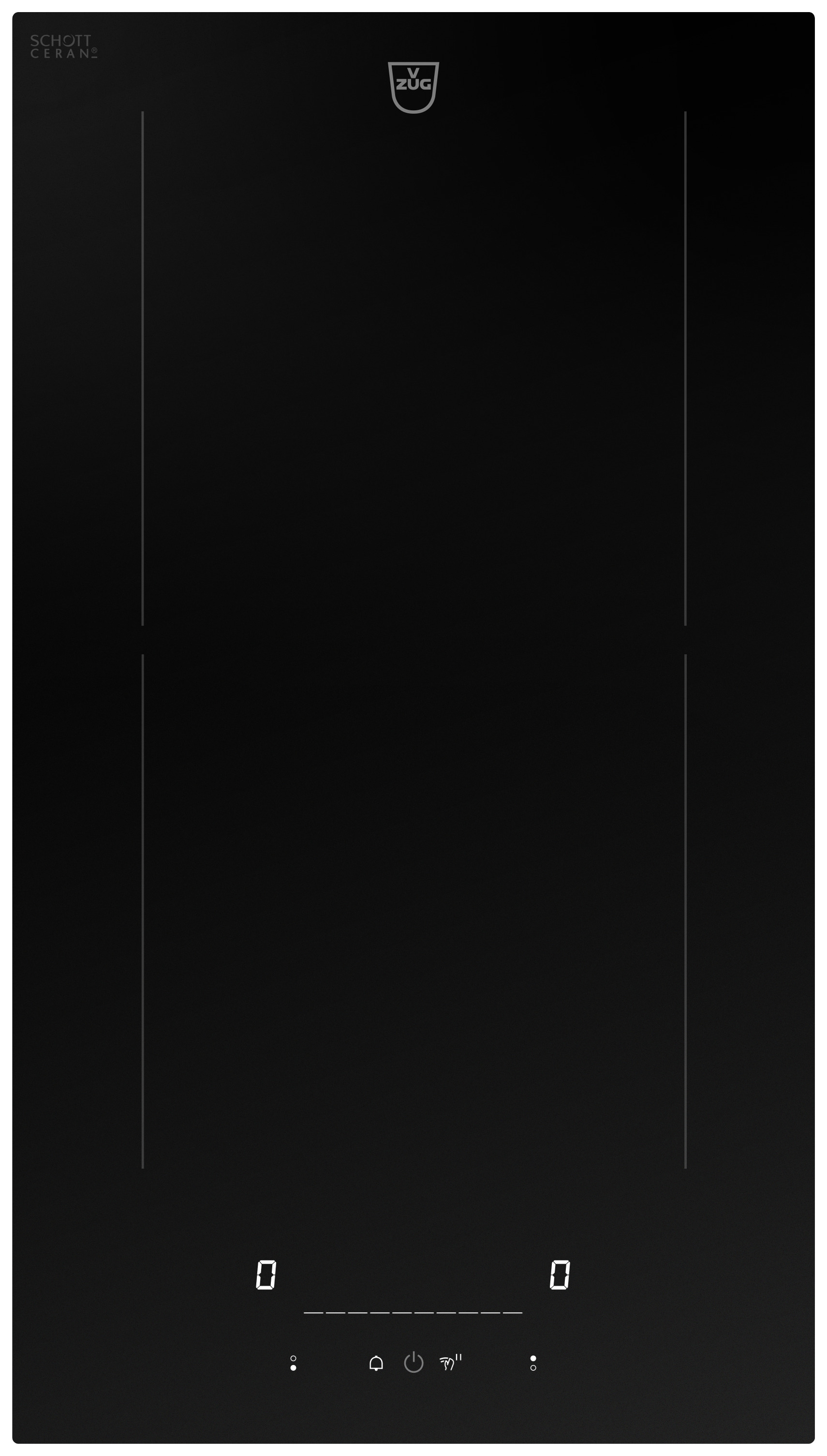 V-ZUG Induktions-Kochfeld CookTop V2000 I302, 30 cm, Black-Design, DualDesign, 3117700001 