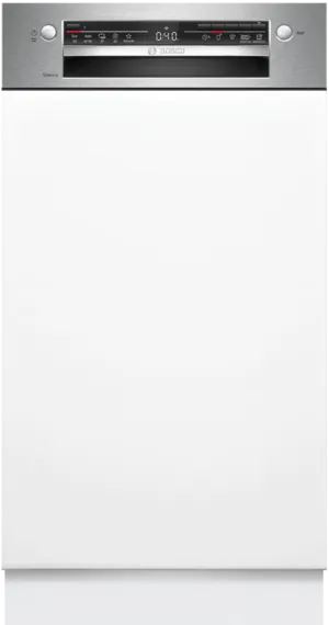 Bosch Geschirrspüler Serie 2, 45 cm, teilintegriert, Standard 81.5 cm, gebürsteter Stahl, SPI2HKS42E