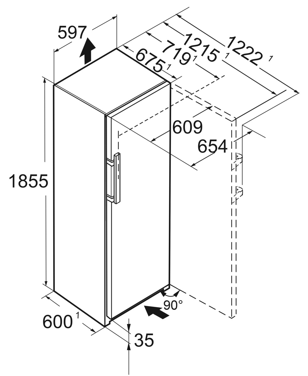 Liebherr Standkühlschrank, freistehend, 386 l, Weiss, Prime, RBc 525i 