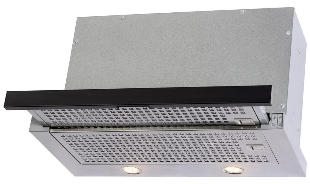 Fors Dunstabzugshaube Extraflach aus Metall, 60 cm, Schwarz, Slide 60 N