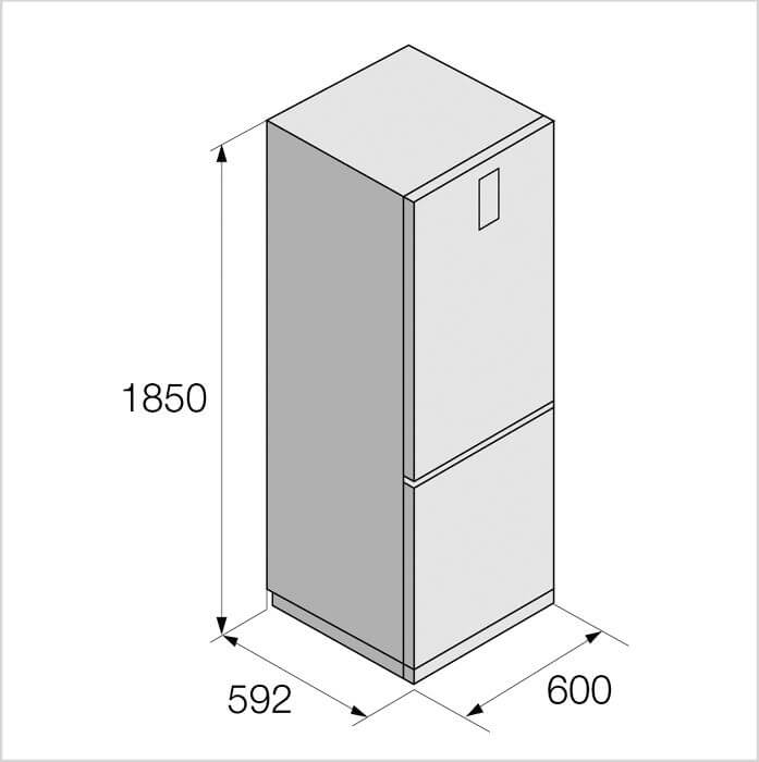 FORS Kühl-Gefrierkombination freistehend, No Frost, 185 cm, Edelstahl-Look, FFC601854 NE 