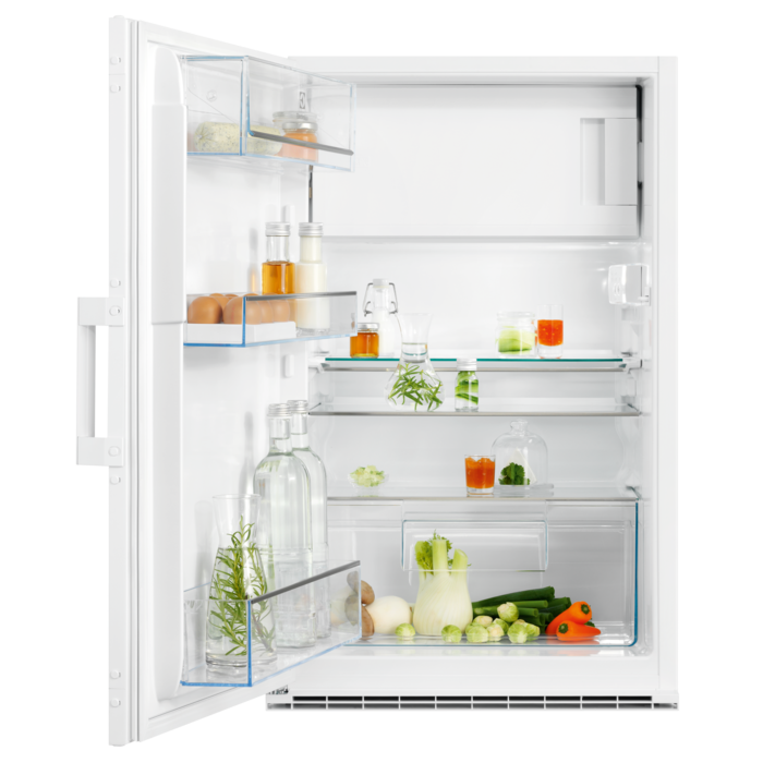 Electrolux Einbau-Kühlschrank mit Gefrierfach, E, 88.5 cm, Weiss, Türanschlag links, EK158SLWE