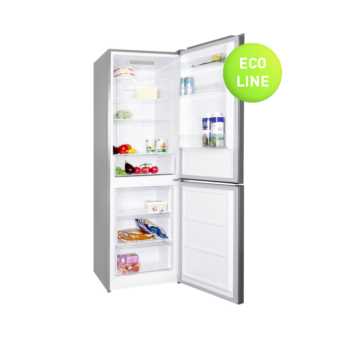 Kibernetik Kühl-Gefrierkombination, 183 cm, No Frost, Grau, ECOKSTK327 Kibernetik Kühl-Gefrierkombination, 183 cm, No Frost, Grau, ECOKSTK327