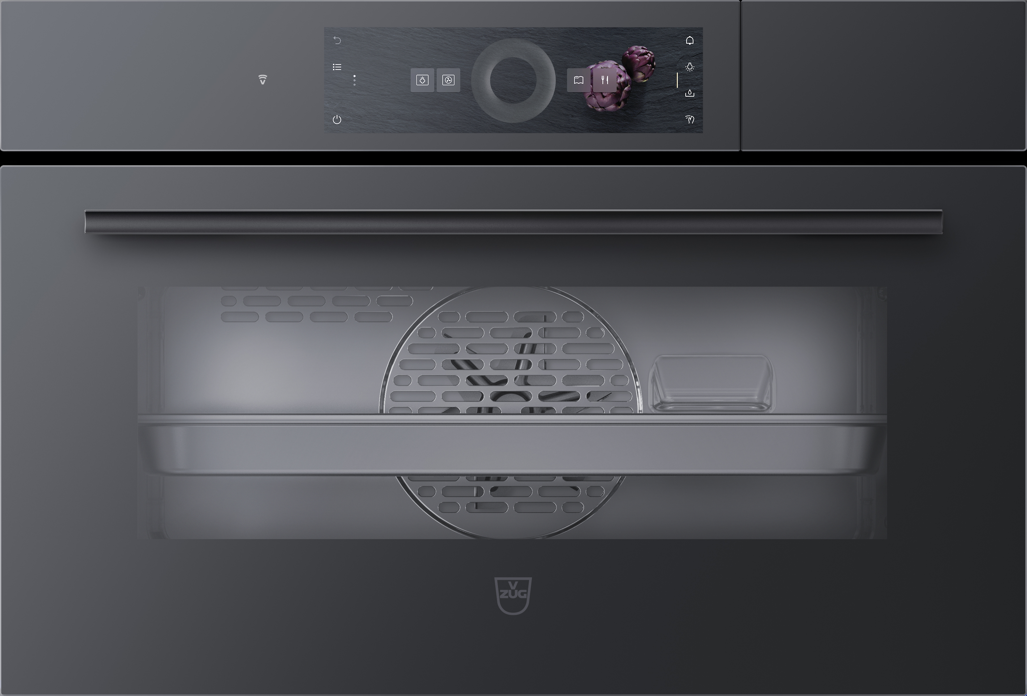 V-ZUG CombiSteamer V4000 38C, Spiegelglas Schwarz, 2302700001