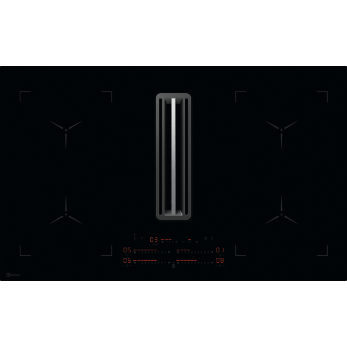 Electrolux ComboBridge Abluftversion, Induktionskochfeld mit int. Dunstabzug, 83 cm, rahmenlos, DMGL8362AO