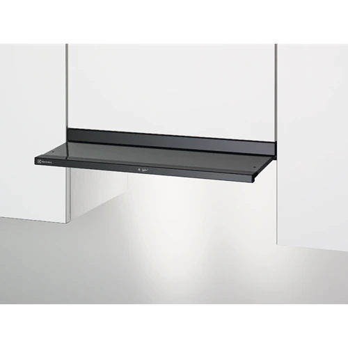 Electrolux Einbau-Flachschirmhaube mit Metallauszug, Abluft/Umluft, A, 60 cm, Schwarz, DAGL6045SW