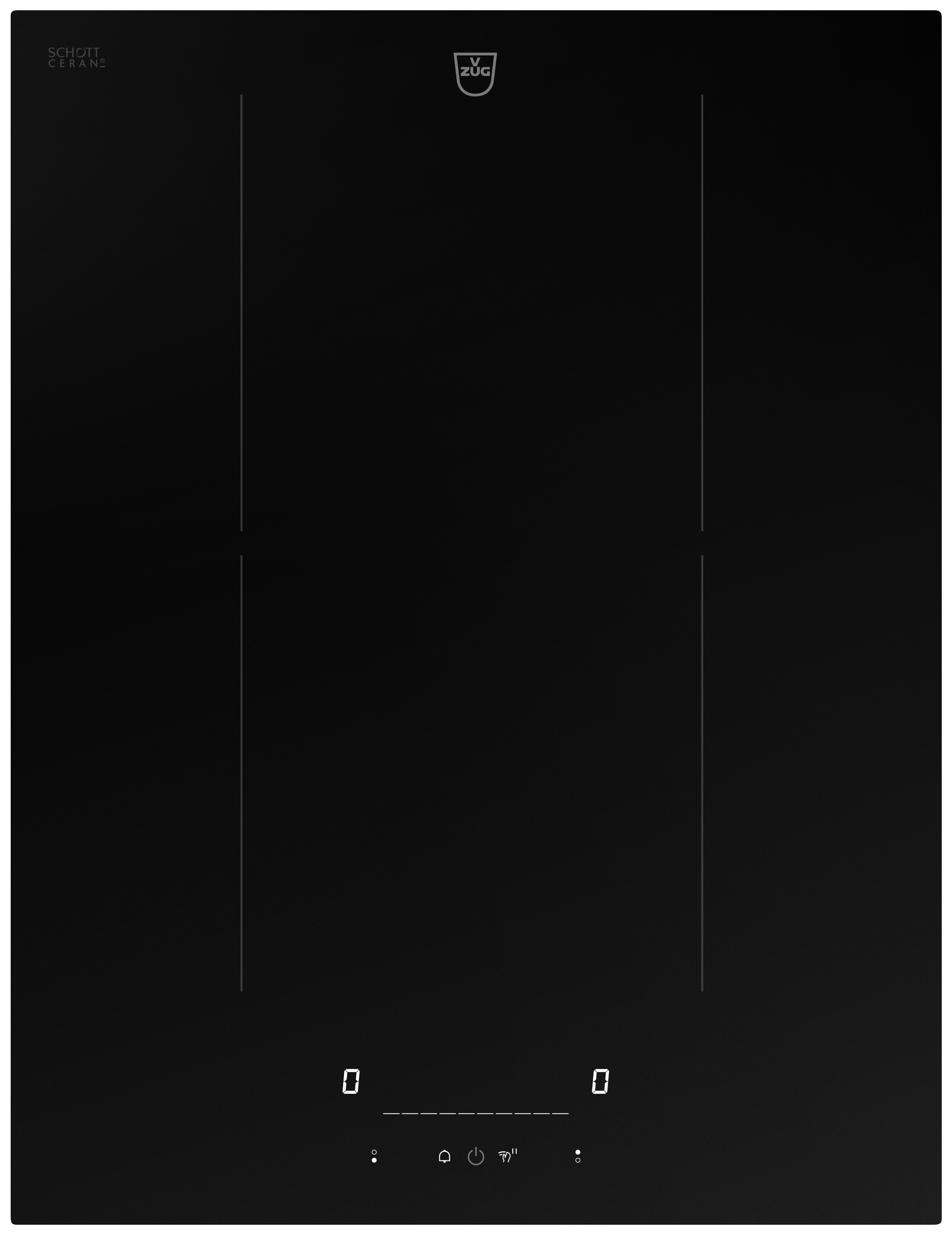 V-ZUG Induktions-Kochfeld CookTop V2000 I402, 40 cm, Black-Design, DualDesign, 3117800001 