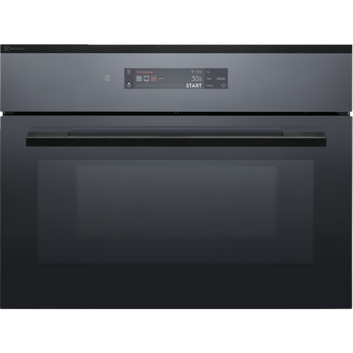 Electrolux CombiMikrowelle, Einbau-Mikrowelle EURO Multifunktions-Ofen, Schwarz Spiegel, EB4PL90KSP