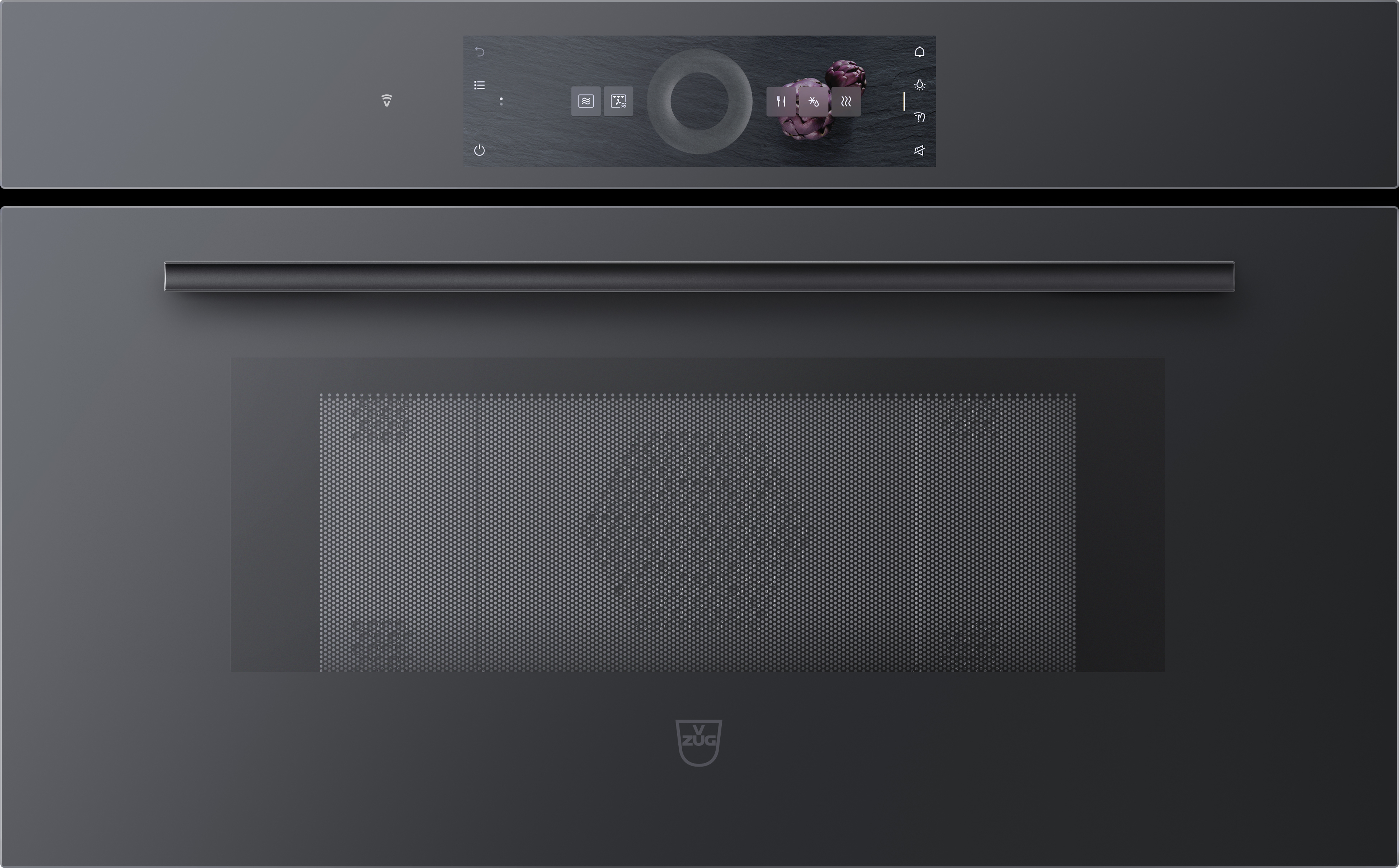 V-ZUG Mikrowelle CombiMiwell V2000 38, Spiegelglas Schwarz, 2402100000 V-ZUG Mikrowelle CombiMiwell V2000 38, Spiegelglas Schwarz, 2402100000