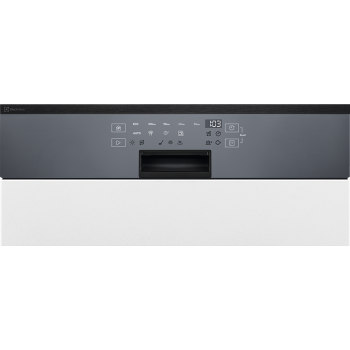 Electrolux Geschirrspüler CH-Norm 55 cm, integriert, Schwarz Spiegel, GA55SLISP