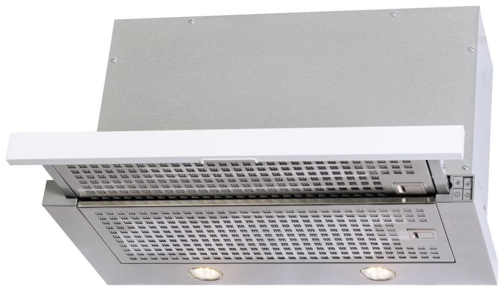 Fors Dunstabzugshaube Extraflach aus Metall, 60 cm, Weiss, Slide 60 W