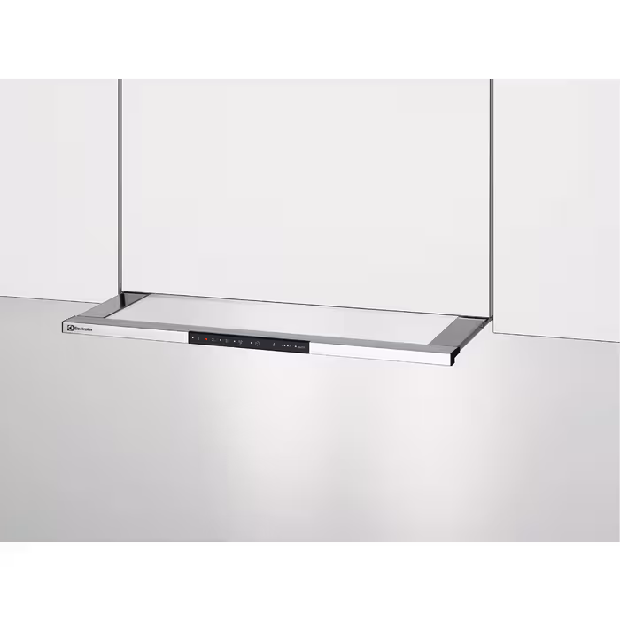 Electrolux Einbau-Flachschirmhaube mit Glasauszug, Abluft/Umluft, A++, 55 cm, Chrom, DASL5550CN
