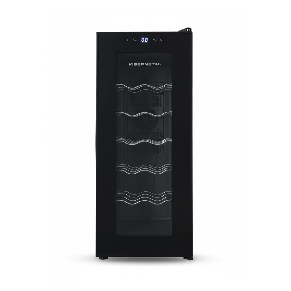 Kibernetik Weinschrank thermoelektrisch, 12 Flaschen, 65 cm, schwarz, WK136
