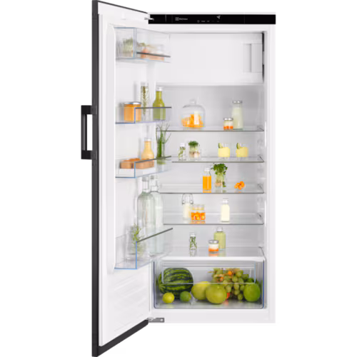 Electrolux Einbau-Kühlschrank mit Gefrierfach, 126.9 cm, Schwarz, Türanschlag links, EK242SLSW