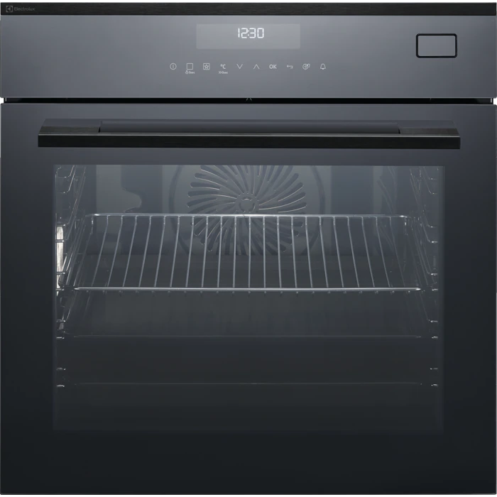 Electrolux Combisteamer, Einbaubackofen EURO Steam Multifunktions-Ofen, Schwarz Spiegel, EB6GL70KSP