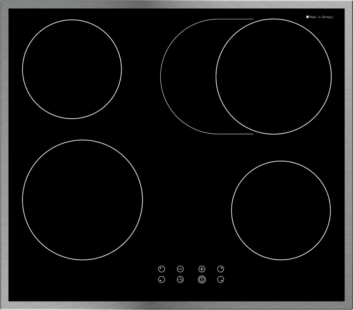 Fors Glaskeramikkochfeld 58 cm, HighLight, Chromstahlrahmen, HC 641 ES 