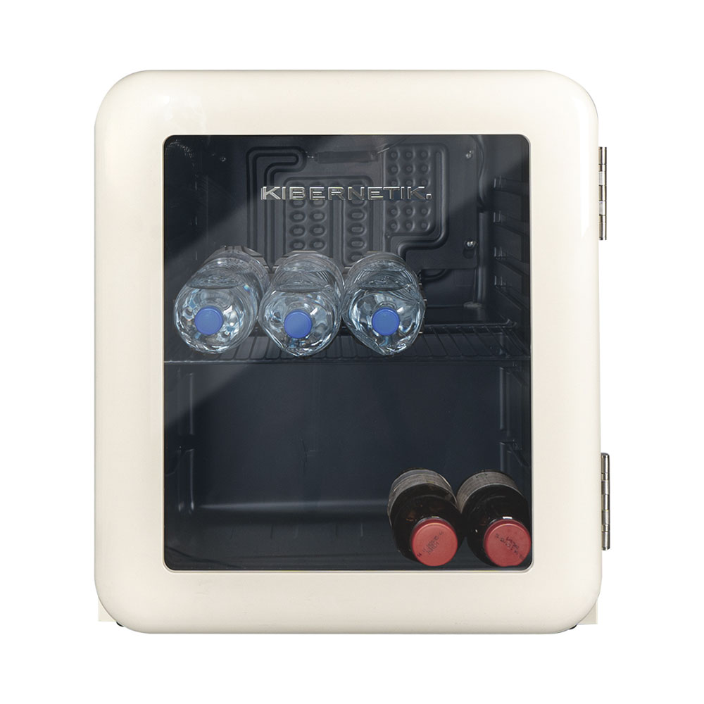 Kibernetik Retro Getränkekühlschrank, 50 cm, E, beige, RKS46